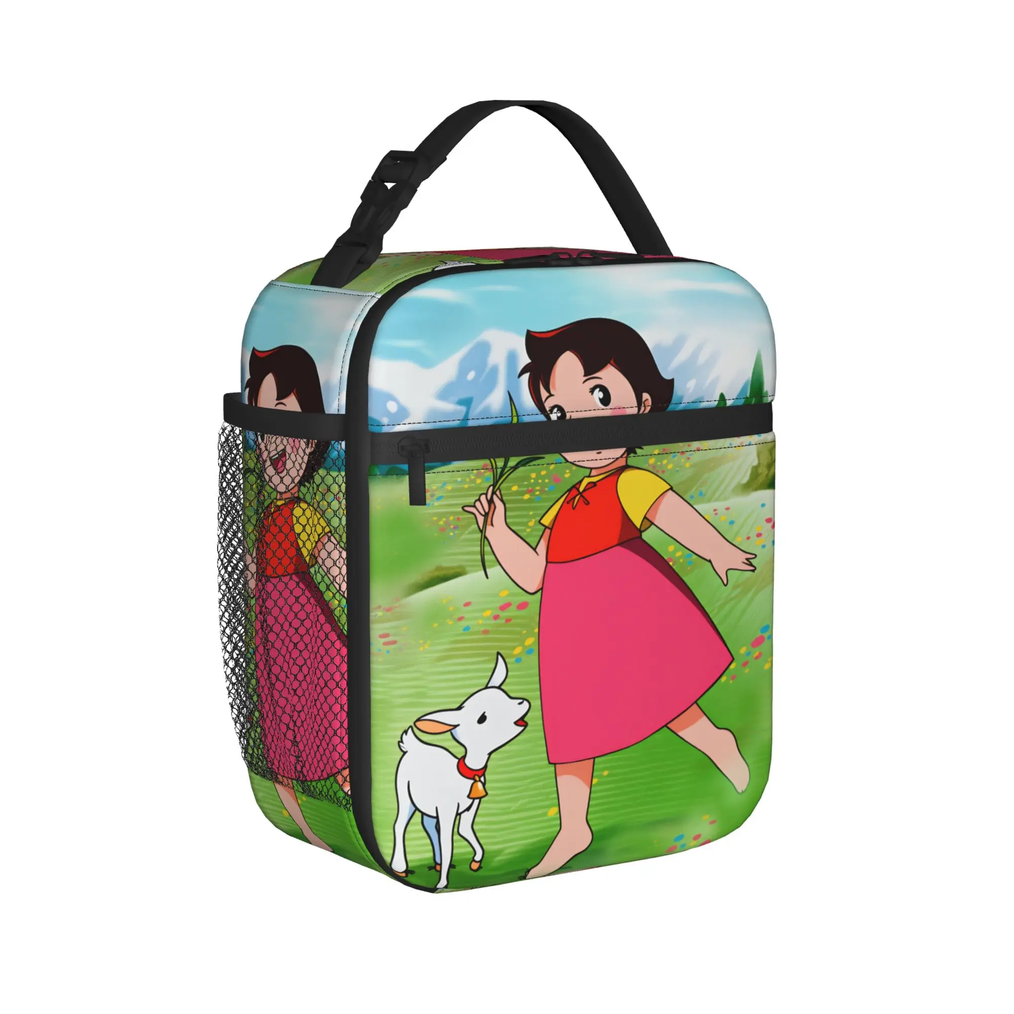 Happy Heidi Lunch Bag  Casual Lunch Box For Men Outdoor Picnic Portable Zipper Cooler Bag Waterproof Custom Tote Food Bags
