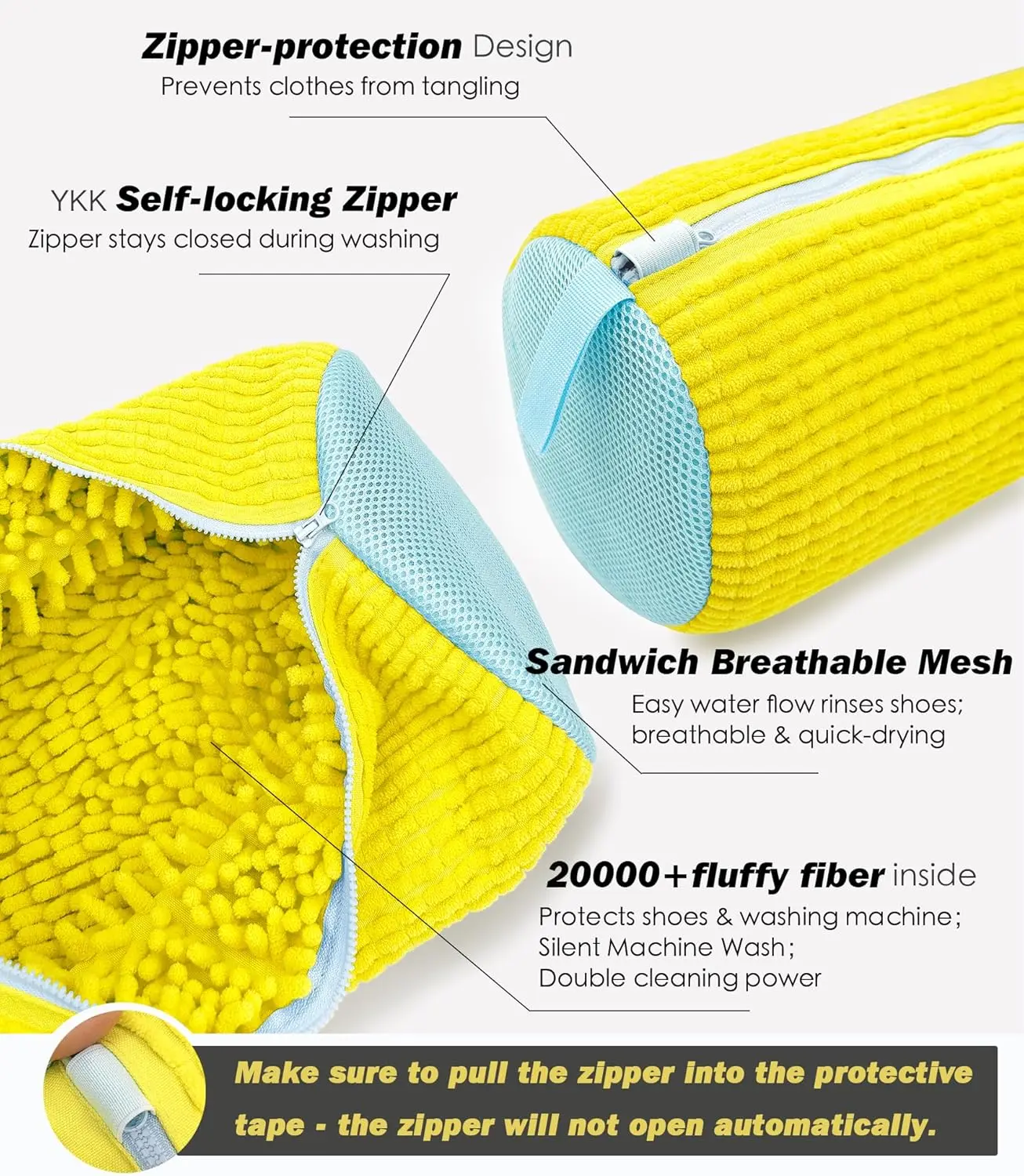 حقيبة غسيل الأحذية، حقيبة الغسيل، واقي الأحذية المبطن، حقيبة غسيل من ألياف البوليستر المنفوشة، منظم تجفيف قابل للغسل في الغسالة