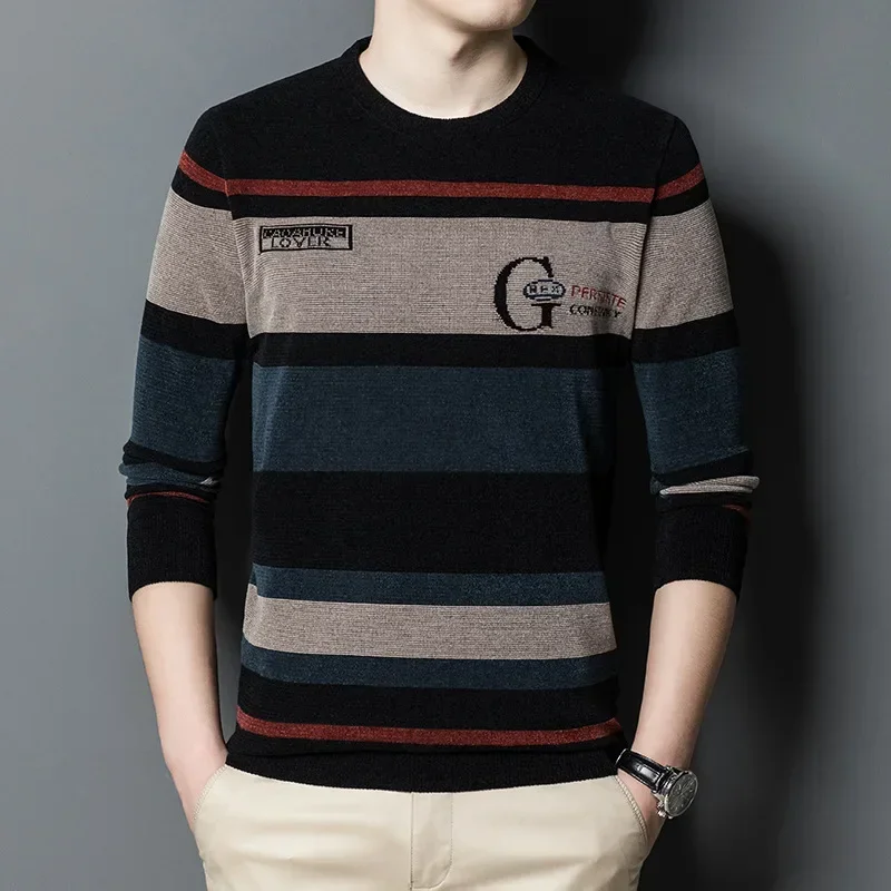 Customizable Striped Sweater MMY405143
