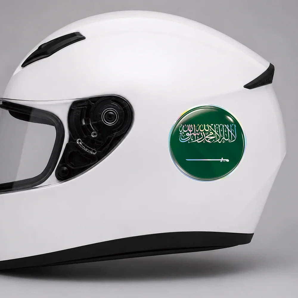 Saudi Arabia Flag 3D Resin Domed Sticker Saudi Arabian Sword Emblem Self Adhesive Decal Car Laptop Motorcycle Auto Decoration 5