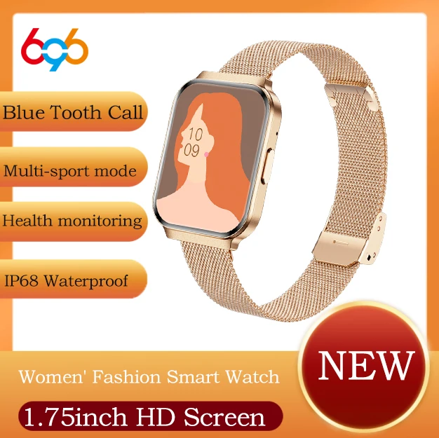 11 جرام رقيقة جدا المرأة Smartwatch بلوتوث دعوة IP68 مقاوم للماء سوار للسيدات معدل ضربات القلب الصحة الرياضة ساعة تنبيه ساعة ذكية