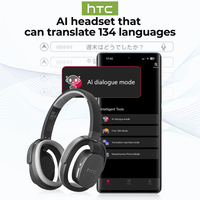 HTC HP07 Over-ear Headphones 134 Languages Translation Earphones Face-to-Face Translation Earphones Ultra-long Life Battery