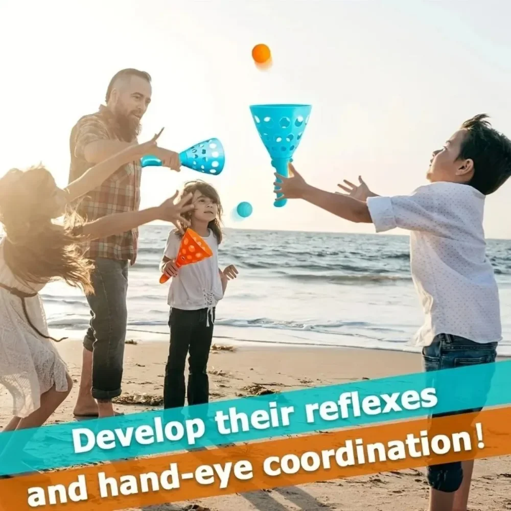 Juego de pelota para atrapar pasear en interiores y exteriores para niños, juegos familiares, juguete para fiestas de interacción en la playa de verano, actividades al aire libre