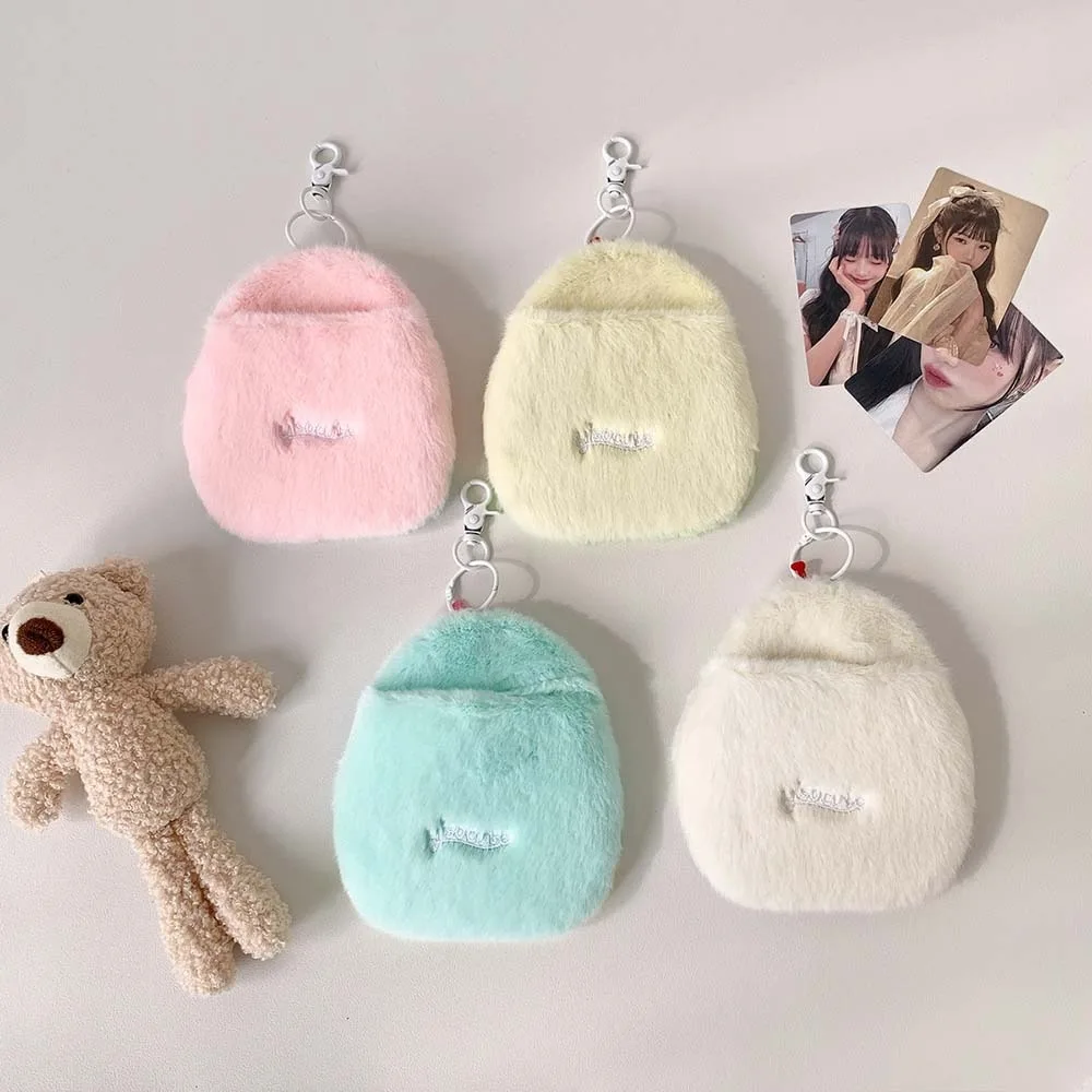 Idol coreano dos desenhos animados photocard titular com chaveiro pingente forma de sorvete de pelúcia photocard titular caso protetor ins