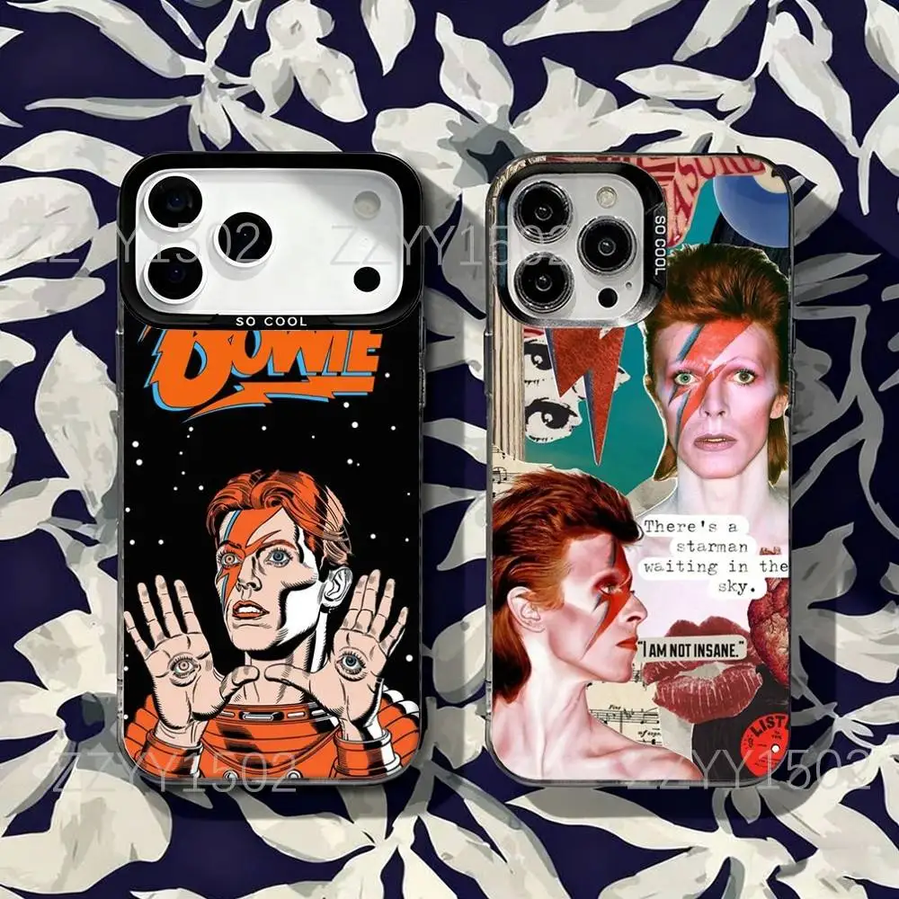 

D-DavidS Vintage B-BowieS Phone Case For iPhone 17,16,15,14,13,12,X,8,Pro,Max,Plus,SE4,Air,Mini HD Black IMD Matte