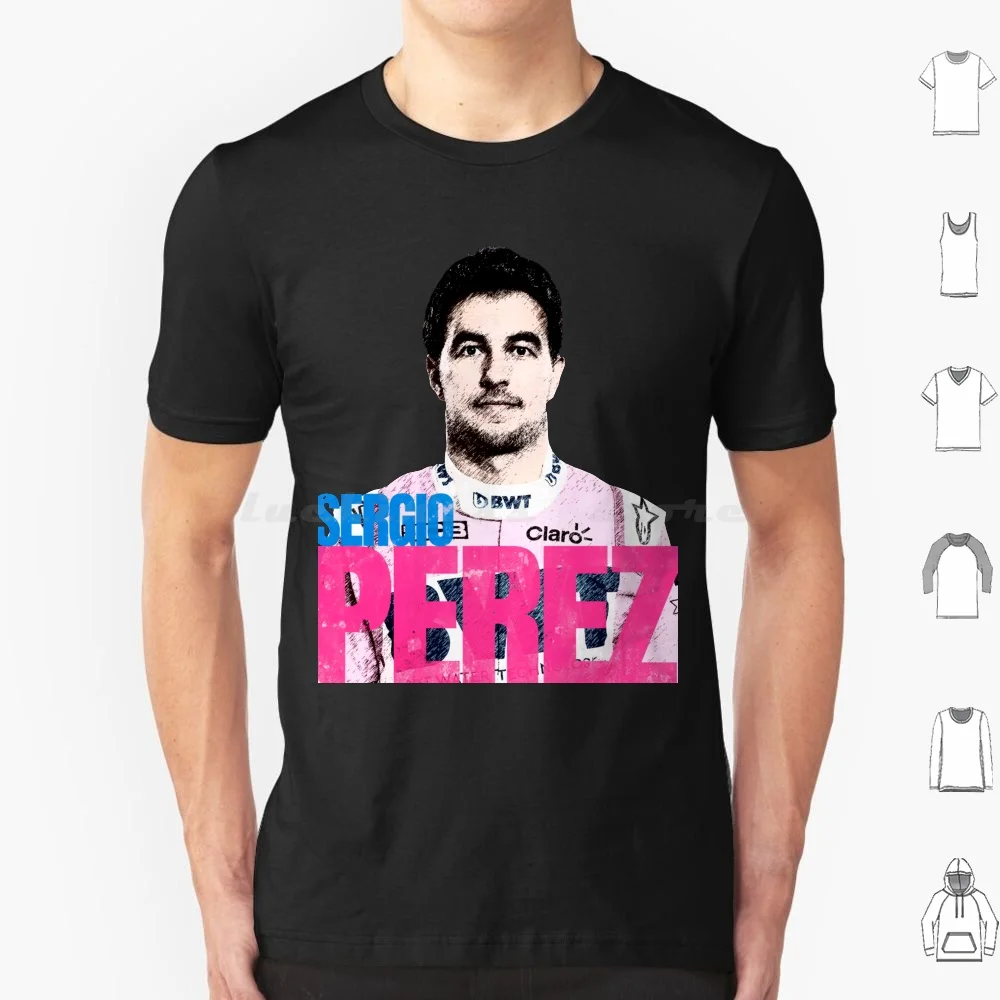 Sergio Perez-Distressed Poster T Shirt Big Size 100% Cotton Racing Perez Sergio Perez Sergio Checo Mexico Grand Prix Motorsport