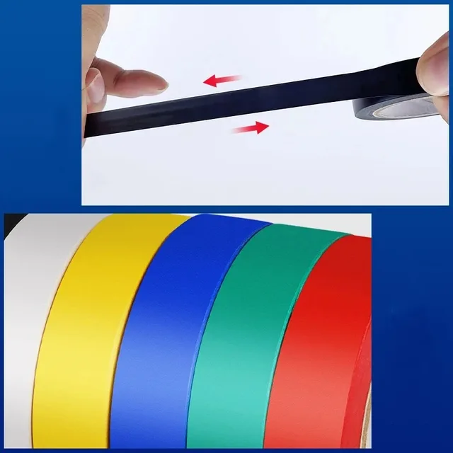 Color Electrical Tape PVC Wear-resistant Flame Retardant Lead-free Insulating Waterproof Eletrician White Black Red Blue Green 3 Color Electrical Tape PVC Wear-resistant Flame Retardant Lead-free Insulating Waterproof Eletrician White Black Red Blue Green 3