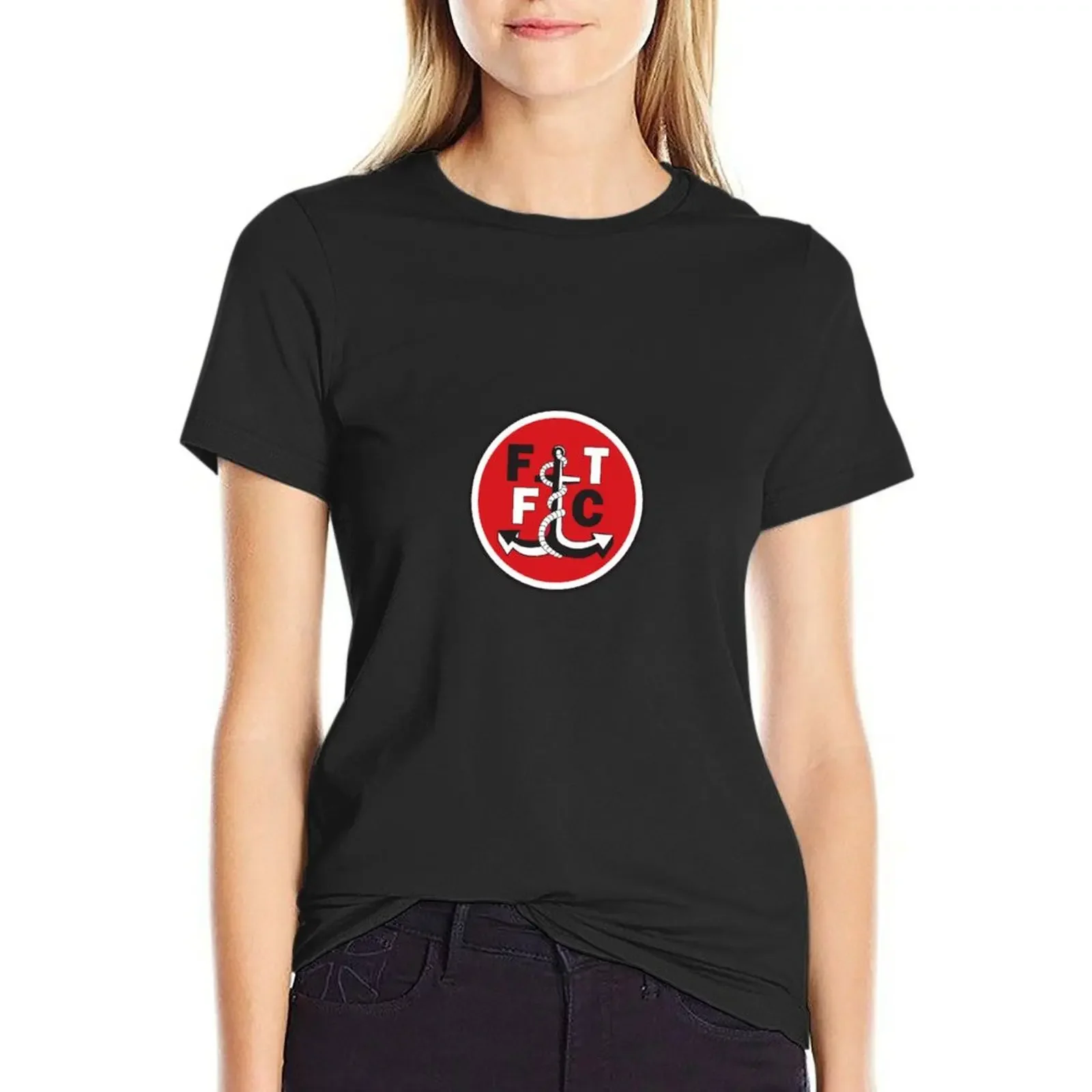 

Fleetwood Town T-Shirt sports fans shirts graphic tees aesthetic clothes tight shirts for Women