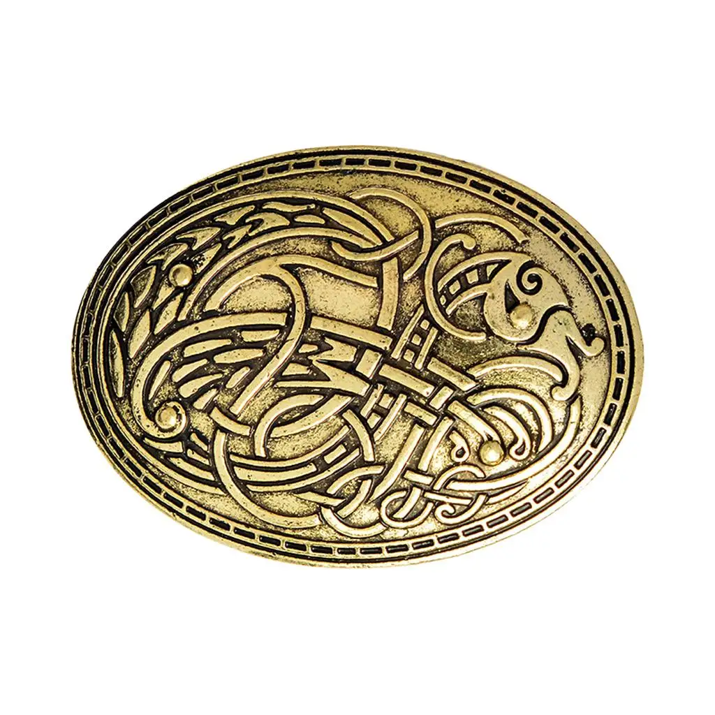 Broche viking vintage com fivela e fecho para roupas