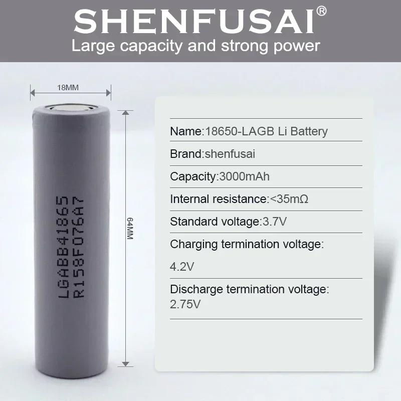 2025 LGABB41865 batería recargable de iones de litio, 3,7 V, 3000