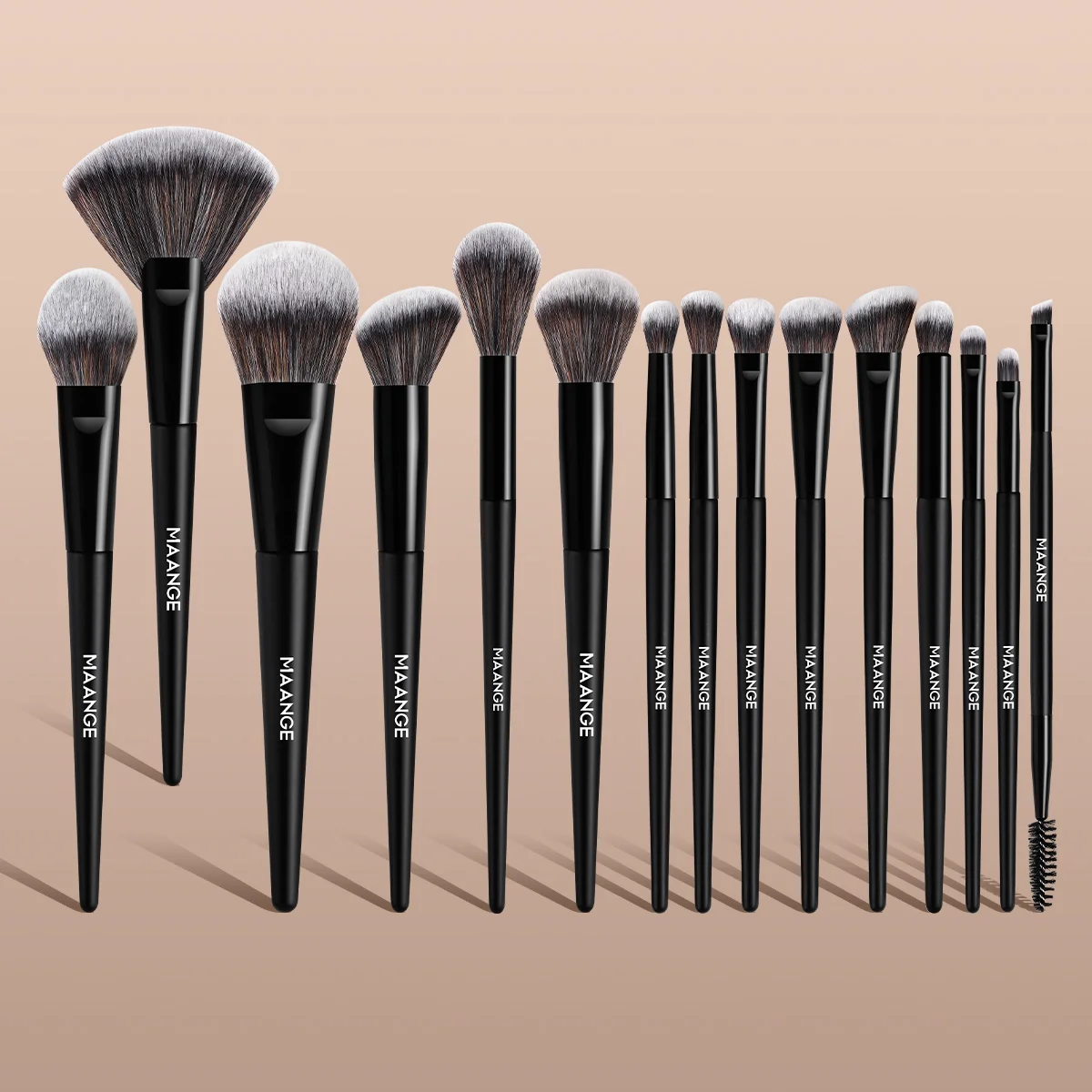 MAANGE Make-Up Kwasten 15 stks Gezicht Oogborstels Ultra Zacht Haar Foundation Concealer Blush Oogschaduw Kabuki Make-Up Borstel kit Gereedschap