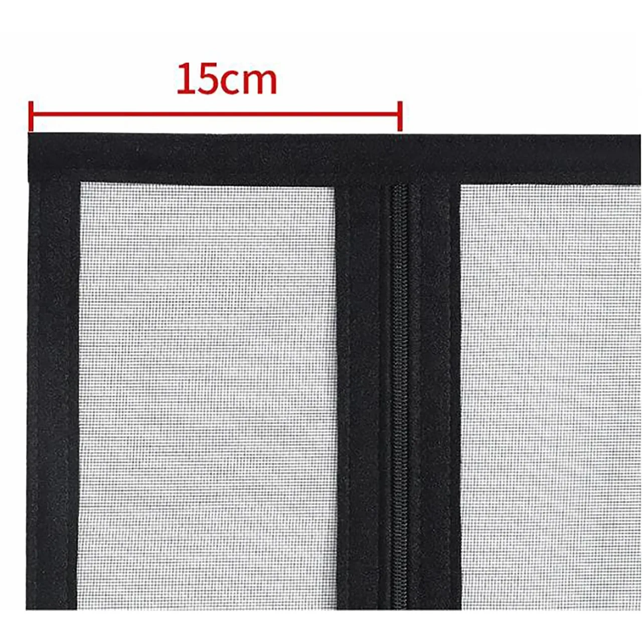 Latest Mosquito and Insect Screen Window with Side Zipper Design, Self-Adhesive and Customizable Size