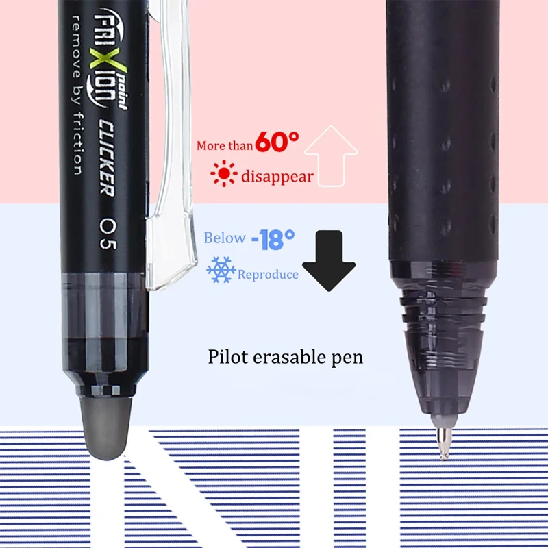 PILOT BLRT-FRP5 Syringe Type Erasable Pen Press Gel Pen 0.5mm Friction Pen Temperature Control Ink for Students