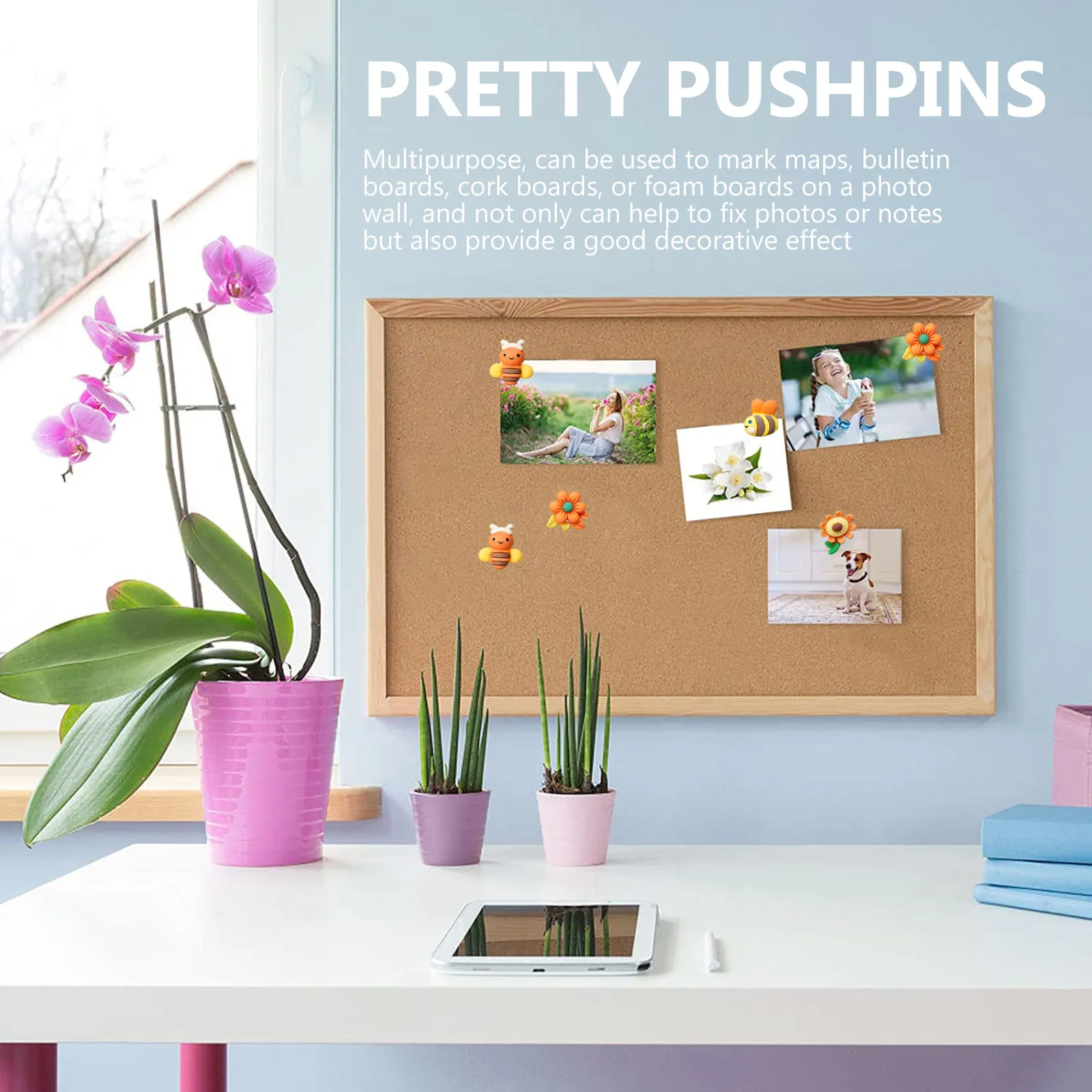 

30Pcs Bulletin Board Push Pins Cute Decorative Pushpins for Photos Wall Maps Thumbtacks Office Use Thumb Tack Cute Push Pins