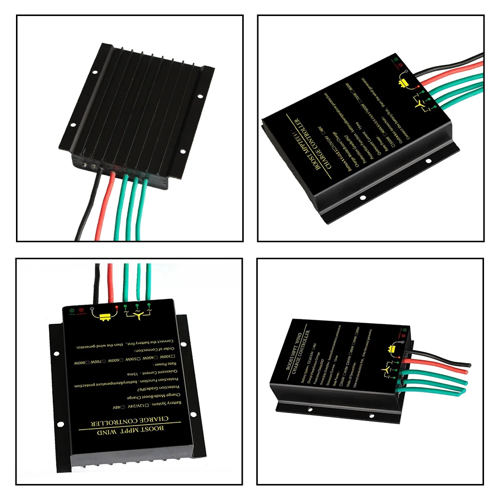 For MPPT Wind Turbine Controller 12V 24V Waterproof Boost Regulator with LED Indicator IP67 for 12V 24V Battery Banks