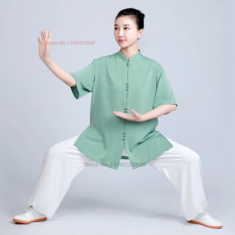 2025 traditional chinese tai chi kung fu uniform vintage sports outdoor walking training exercise wushu martial arts kung fu set