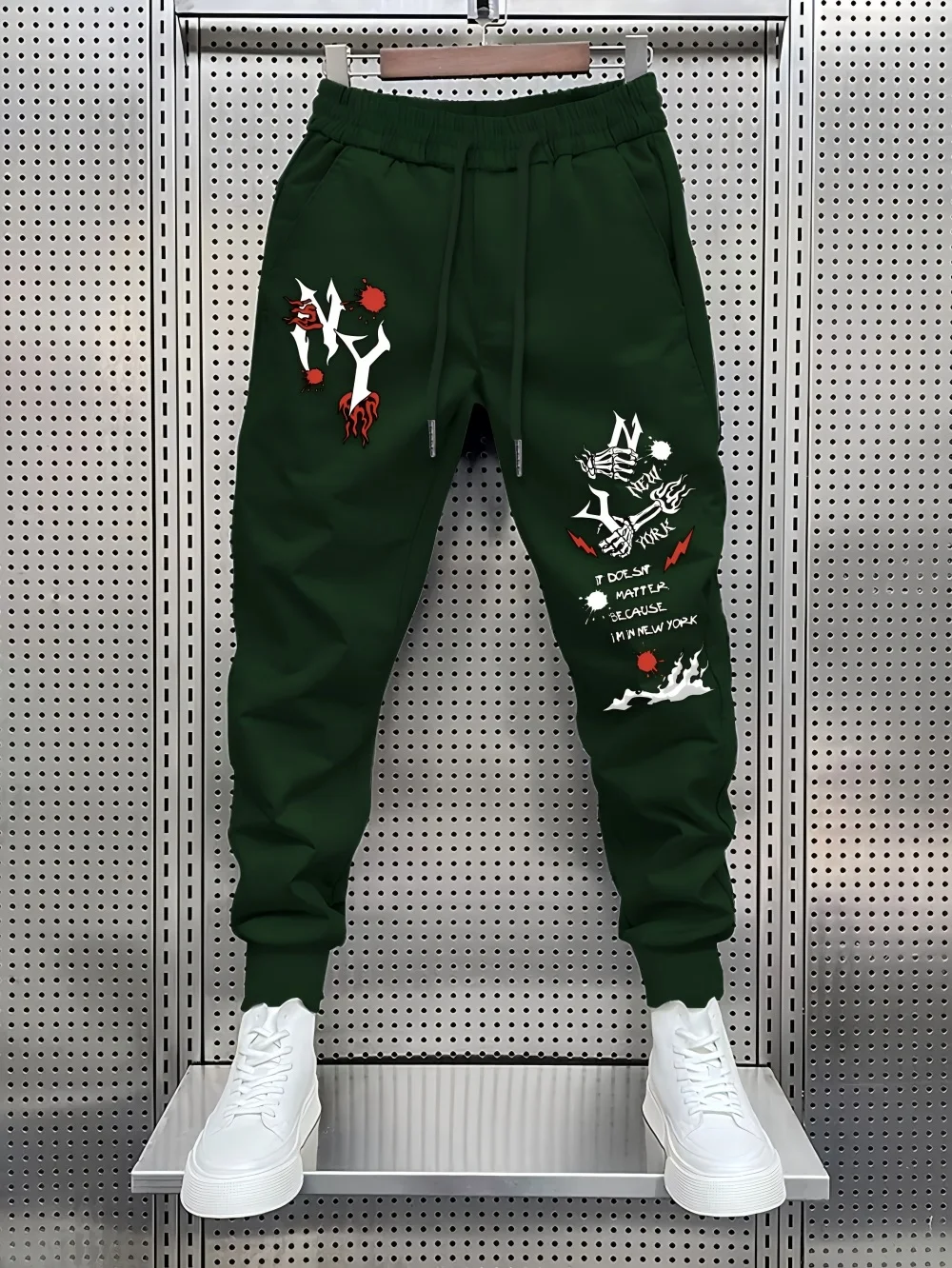 Hot Selling Autumn Men's Fashion Letter Pattern Printed Comfortable Warm Drawstring Pants Outdoor Street Style Pants Sweatpants