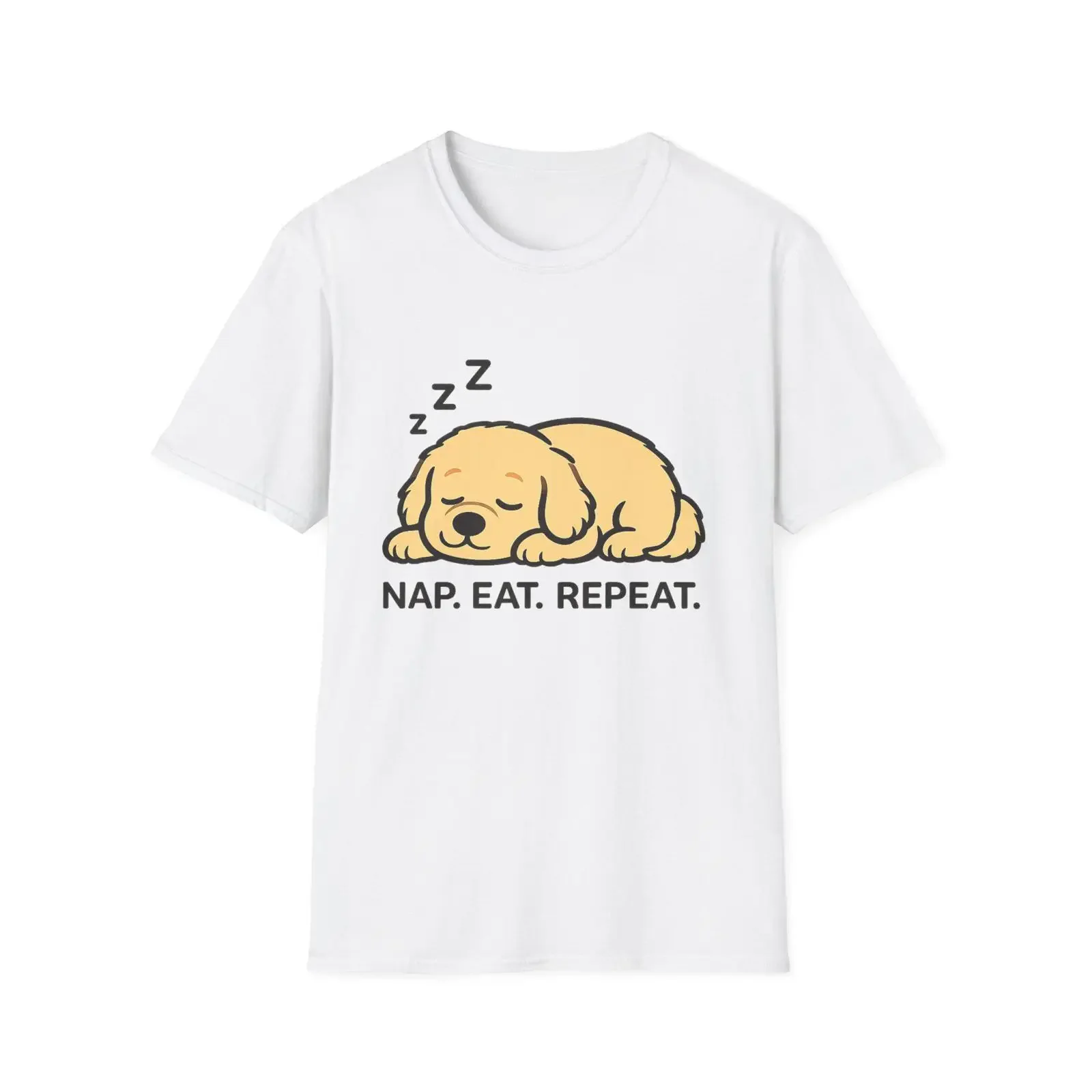Sleeping Puppy Nap Eat Repeat T Shirt Cute Dog  vintage Washed Comfortable designer clothes Top For Everyday Wear Casual