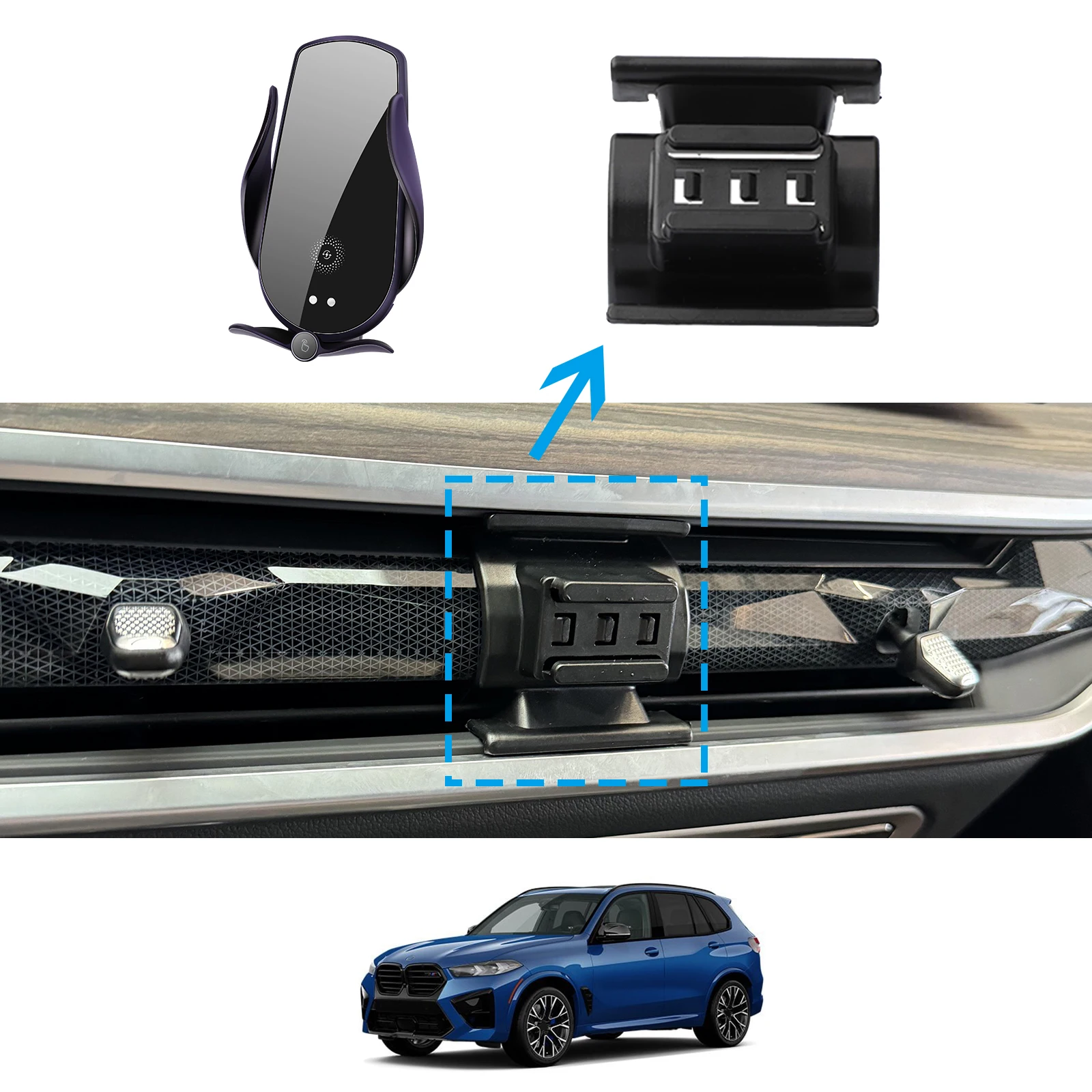 

for BMW X5 2023 2024 2025 Phone Holder Screen Fixed Navigation Bracket Base Wireless Charging Accessories
