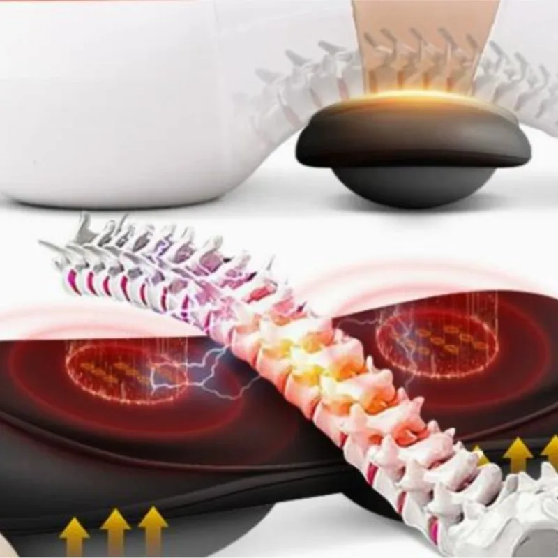 Lumbar Vertebra Lift Massager with Pulse Heat Compress Technology for Enhanced Waist Curvature Improvement