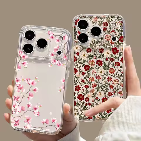 Flower Transparent Case For OPPO A6 A5 A3 Pro A5X A3X A6X Reno 11 12 13 14 11F 12F 13F 14F 7 5 6 Lite 4G 5G Minimalism Cover