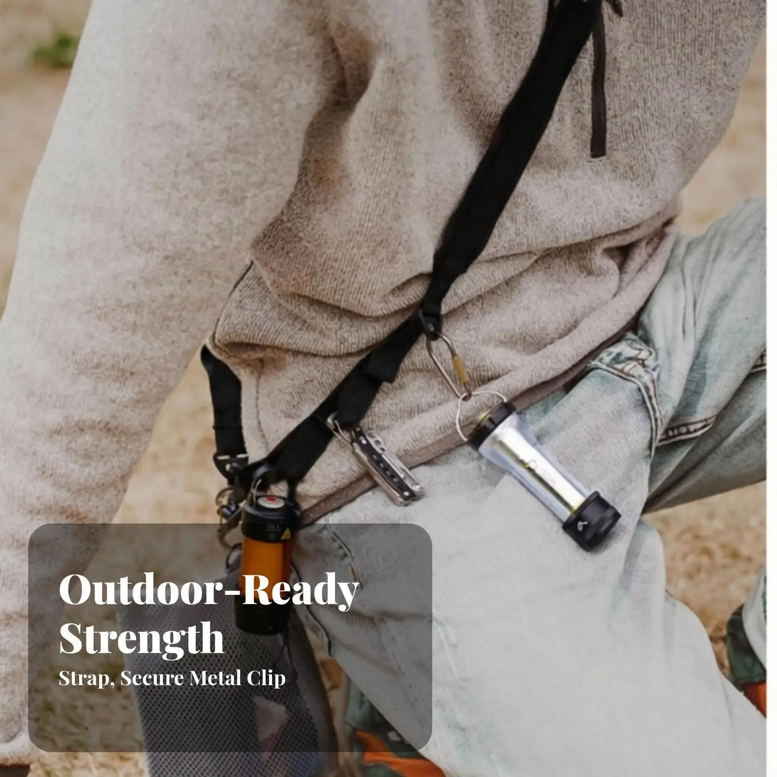 MOLLE Shoulder Strap Shoulder Strap with Clips Strap Accessory Handsunburdened Lightweight for Hikers, Hiking, Camping
