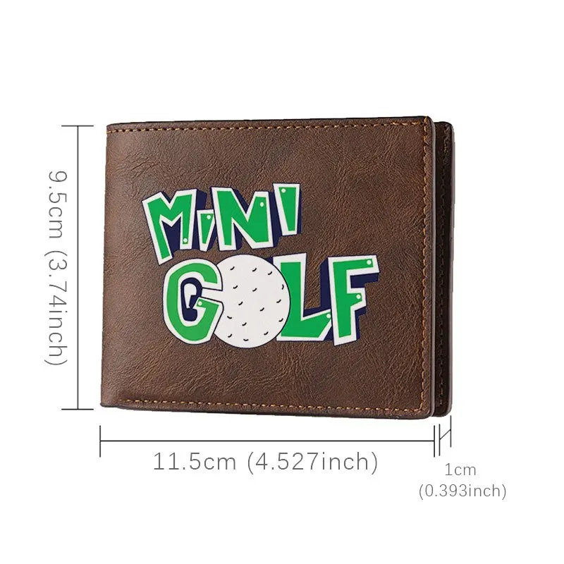 Portafoglio Mini Golf Premium in PU dal design elegante e compatto per uomo e donna, leggero, durevole, per uso quotidiano, accessorio di moda