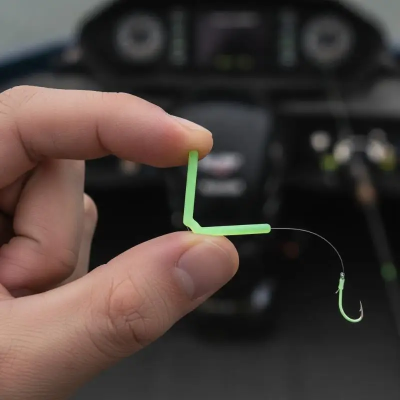 10 Stück Leuchtende Angel-Rig-Abstandshalter, die im Dunkeln leuchten und verhindern, dass sich die Angelschnur verheddert. – Detail 1