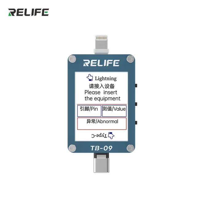 تستر كشف أعطال الشحن RELIFE TB-09 – يدعم (Type-C / Lightning) لأجهزة الأيفون والأندرويد 2