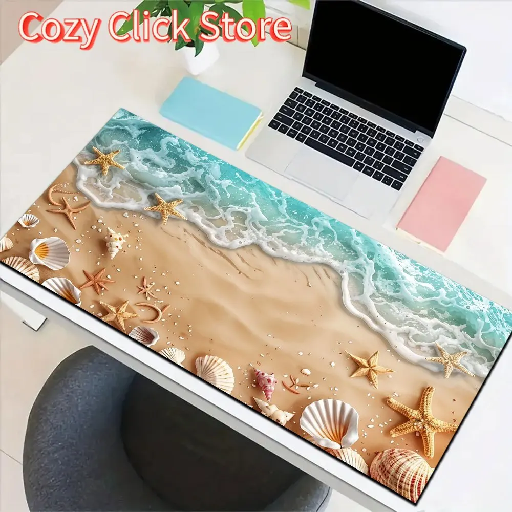 1 قطعة نمط الشاطئ كبير ماوس الوسادة الكمبيوتر حصيرة مكتب حصيرة لوحة المفاتيح حصيرة مكتب الألعاب الجدول حصيرة #4