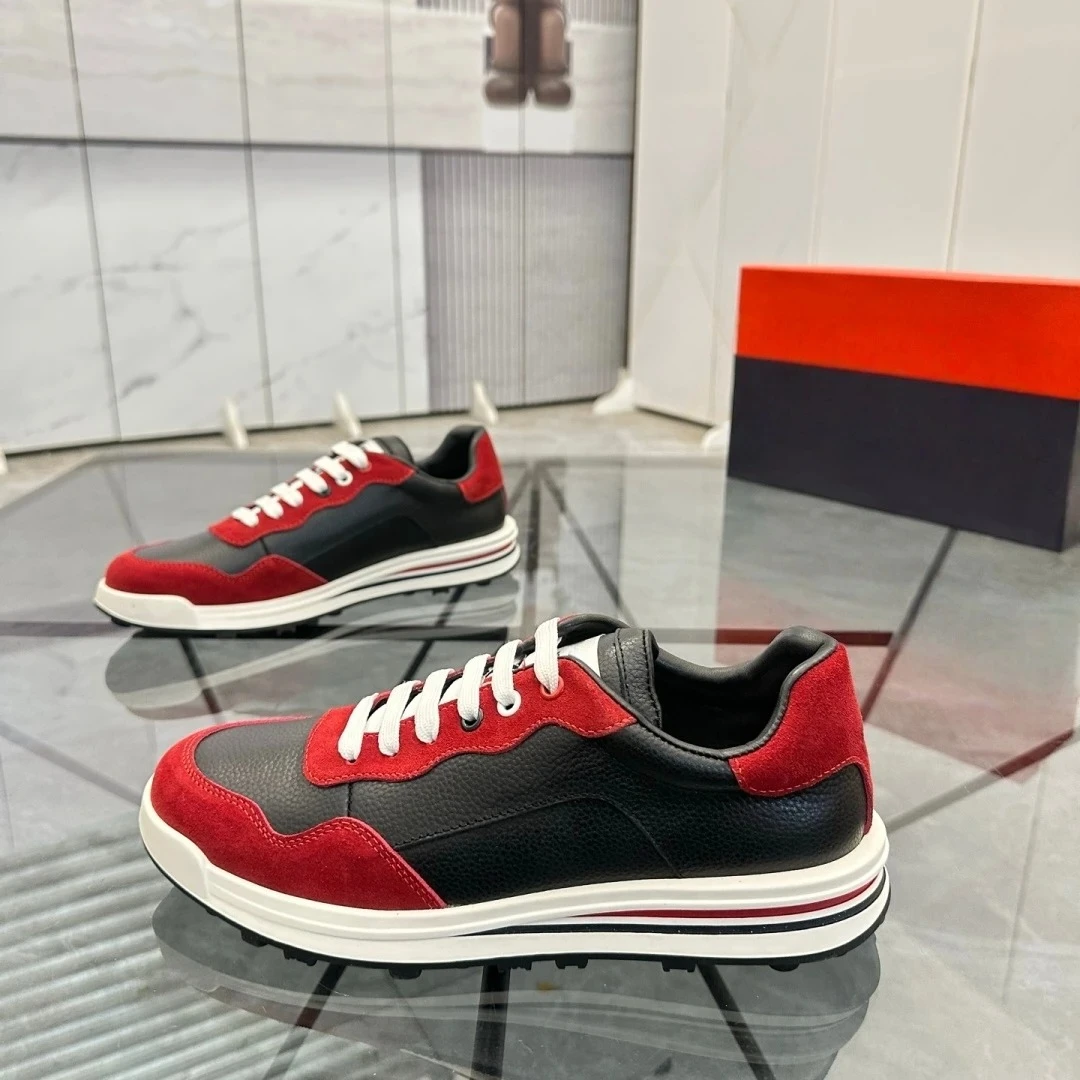 

Luxury Casual Sneakers Trendy Sport Shoes Footwear Holiday Gifts Sheepskin Lining Top-Grain Cowhide Suede Handmade Men's Shoes