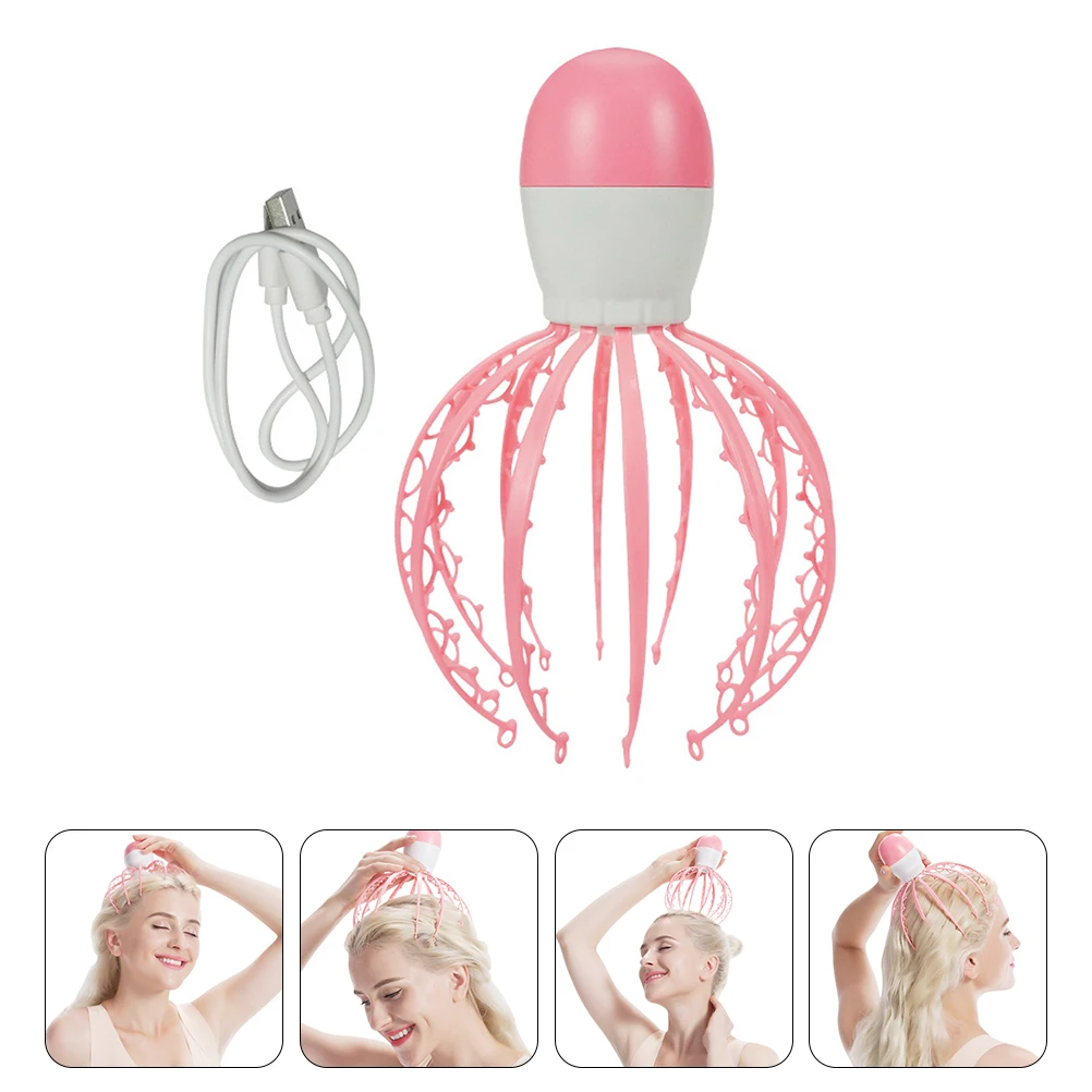 

Массажер для кожи головы в форме осьминога, ручной массажер для головы для улучшения кровообращения, портативный многофункциональный массажный инструмент для расслабления