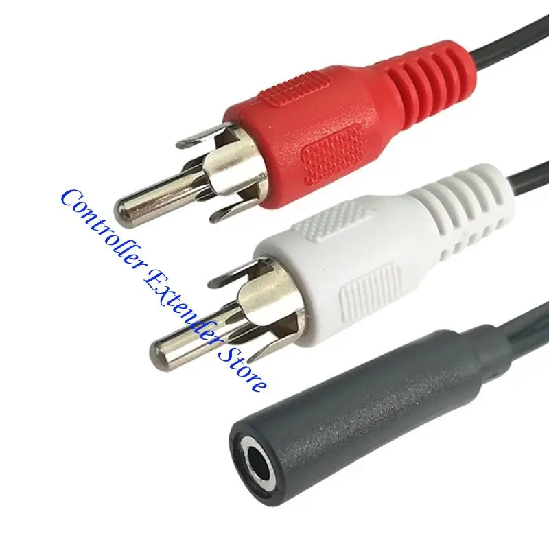 N84B 3.5mm Female to 2RCA Male Stereo Y Splitter Cable Adapter for Laptop Phone