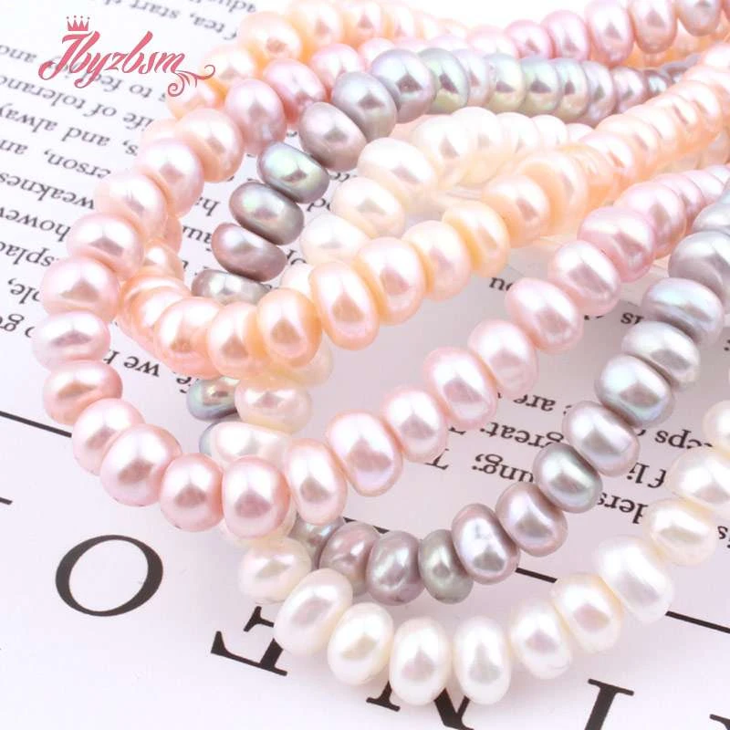 Natural AA Grade Freshwater Pearl 5x6mm Rondelle Beads Loose Stone Beads For Jewelry Making DIY Necklace Bracelet Strand 15\