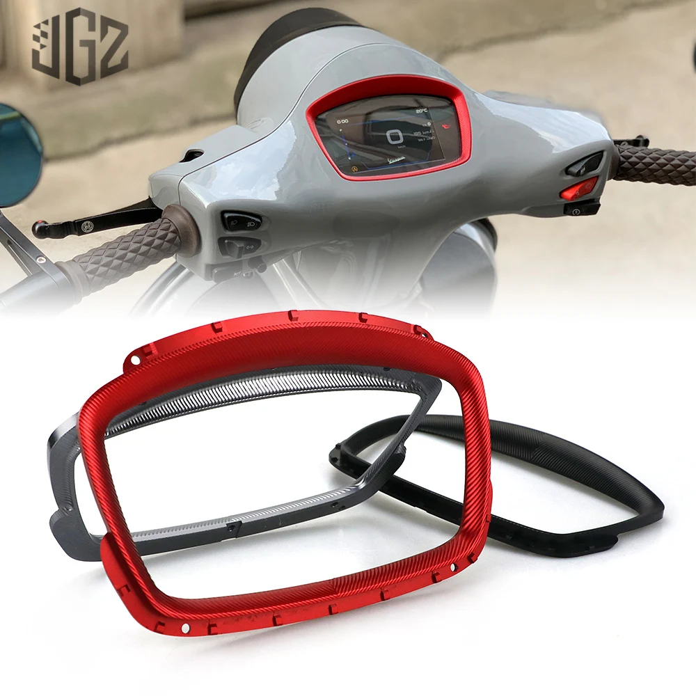 

For VESPA GTS 250 300 2018 - 2021 Motorcycle CNC Aluminum Instrument Protection Cover Digital Dashboard Frame Speedometer Shield