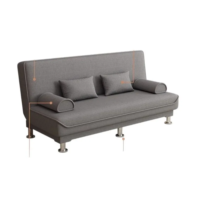 

Lazy sofa living room Small apartment Simple rental room Single double fabric sofa Multifunctional foldable sofa bed