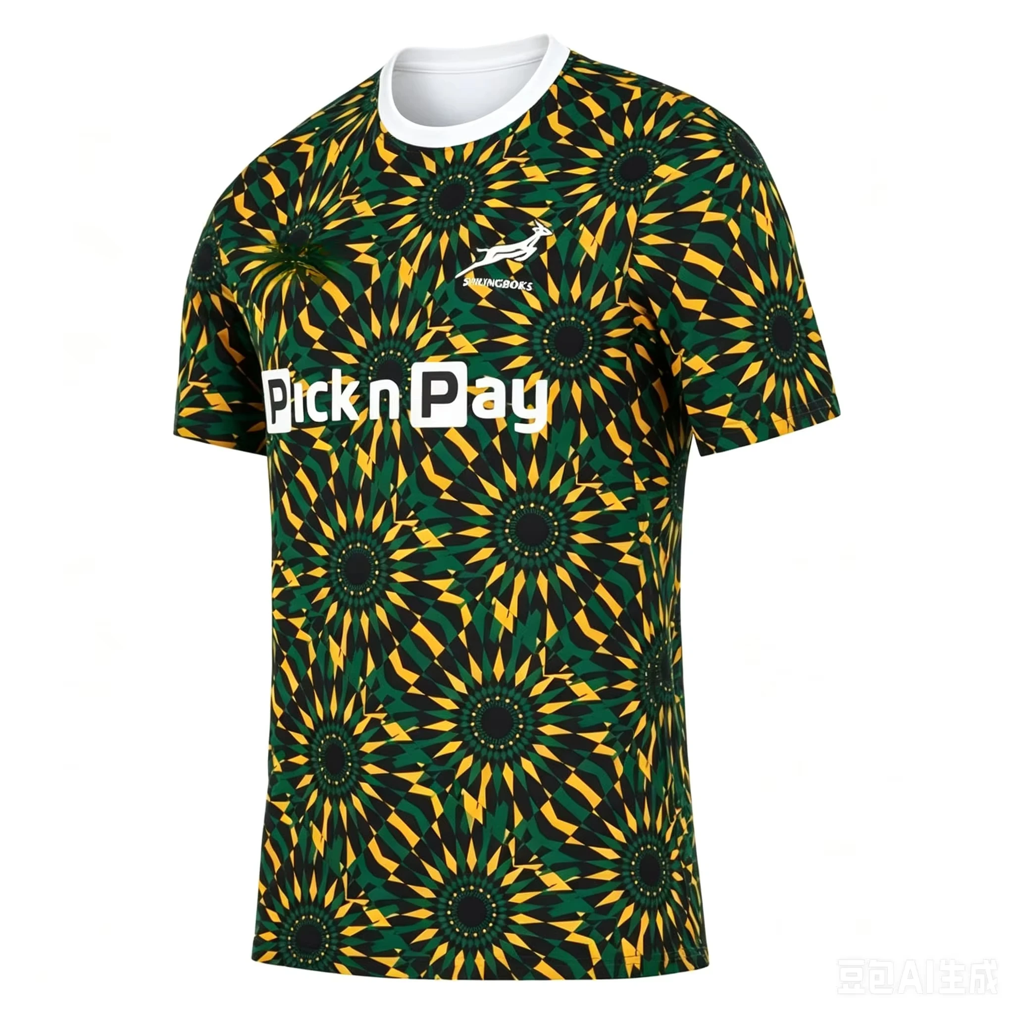 Springboks South Africa Rugby Team Jersey Short Sleeve Uniform Quick Dry Training Shirt 3D Print Short Sleeve Top for Fans Tees