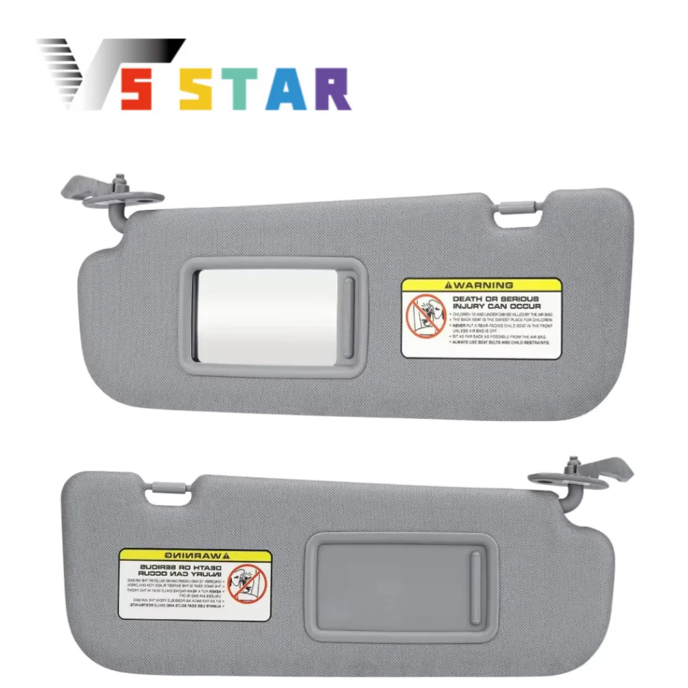 

852103X000TX 852203X000TX High Quality 2pcs Car Sun Visor Right + Left Side For 2011-2015 Hyundai Elantra Gray QC-342