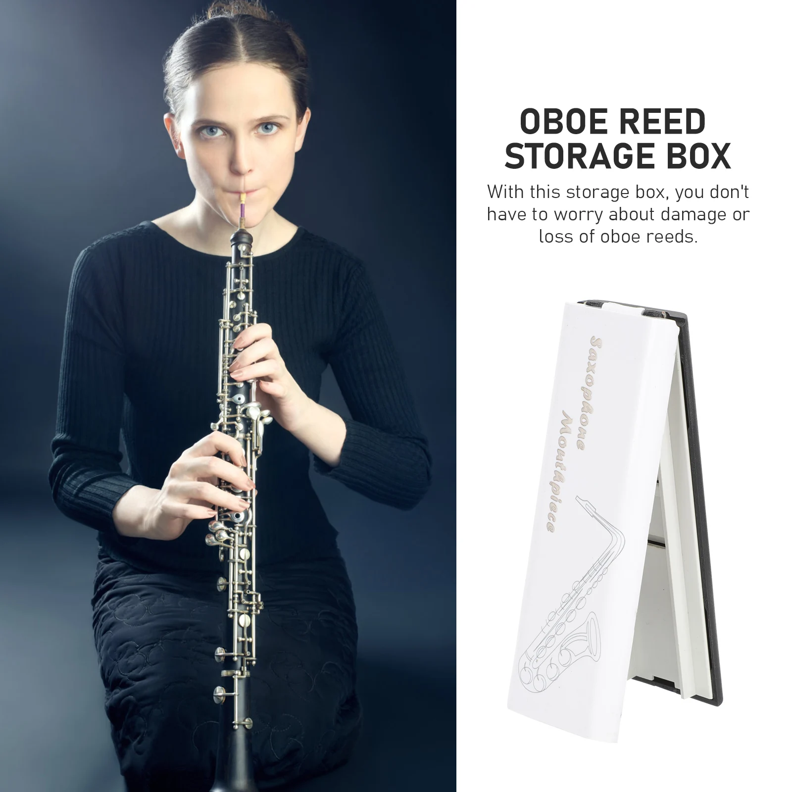 

Box Oboe Organizer Portable Case Storage Holder Clarinet Reeds 2.5 Woodwind Instrument Accessories