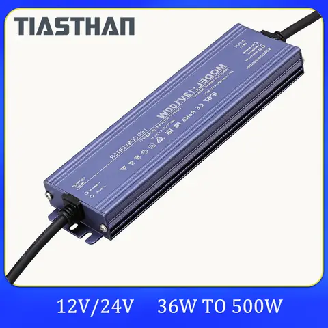 스위칭 전원 공급 장치 AC 170V-265V ~ DC 12V 24V 36W 200W 400W 500W 실외 LED 조명 변압기 IP67 방수