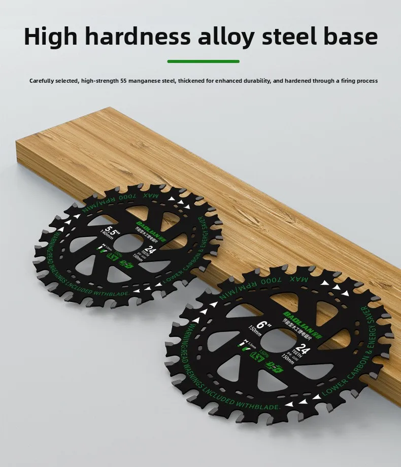 110mm/125mm/140mm/150mm Kreissäge Klinge Holzbearbeitung Wechselnden Zahn 4/5/6 zoll Schneiden Maschine Sägeblatt Energiesparende Typ – Detail 5