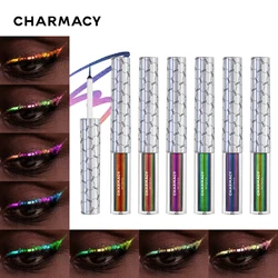 CHARMACY Duochrome Eyeliner Liquid Waterproof Long-stay Eye Liner Ultra-Fine Tip Eyeliner High Pigment Glitter Eye Makeup