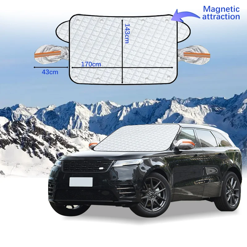 

Car Windshield Cover Magnet Winter Window Snow Shield Anti Frost Auto Front Window Snow Cover For Land Rover Range Rover Velar