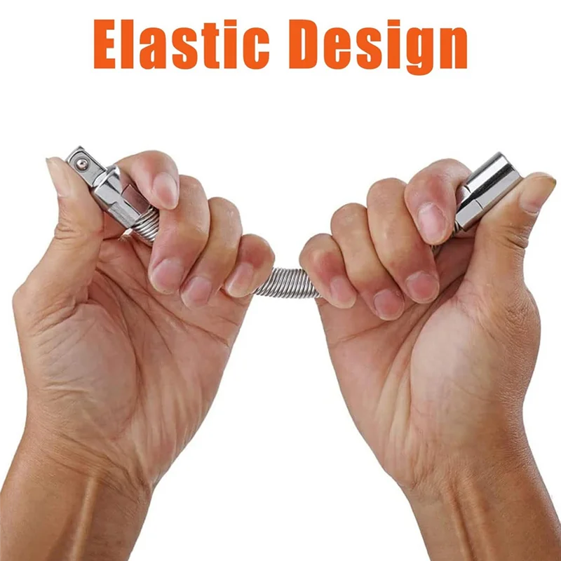 3PCS Electric Wrench Sleeve Universal Extension Rod - Flexible Drill Bit Extension, Bendable Flexible Shaft Flexible Durable