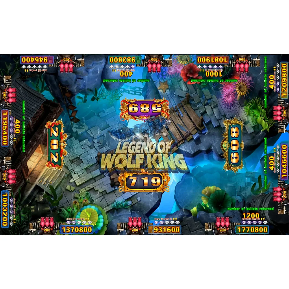 USA Popular 4/6/8/10 Players Wolf King Fish Hunter Game Machine Host Accessories For Fish Hunter Machine