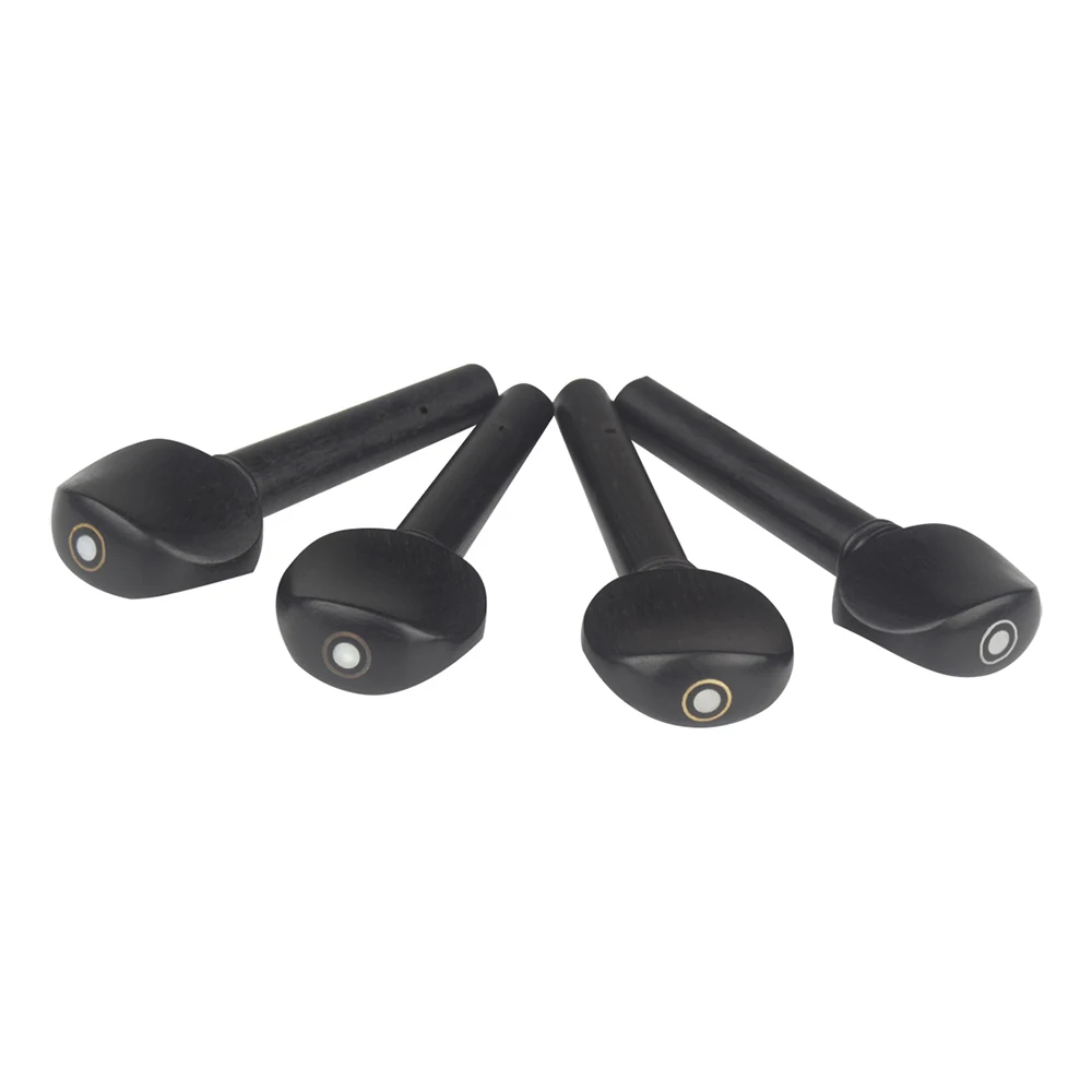 SLADE 4 Pcs/Set Violin Tuning Pegs Tuners Ebony String Instrument Accessories for 1/8 1/4 1/2 3/4 4/4 Fiddle Instrument Parts