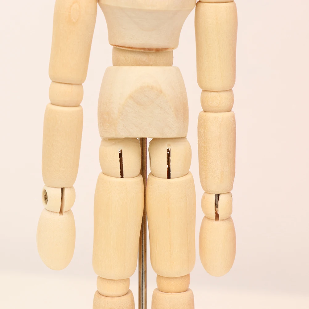 

2 Pcs Puppet Drawing Tools Action Figures Mannequin Articulated Wood Figurines Wooden Sketch Model Models