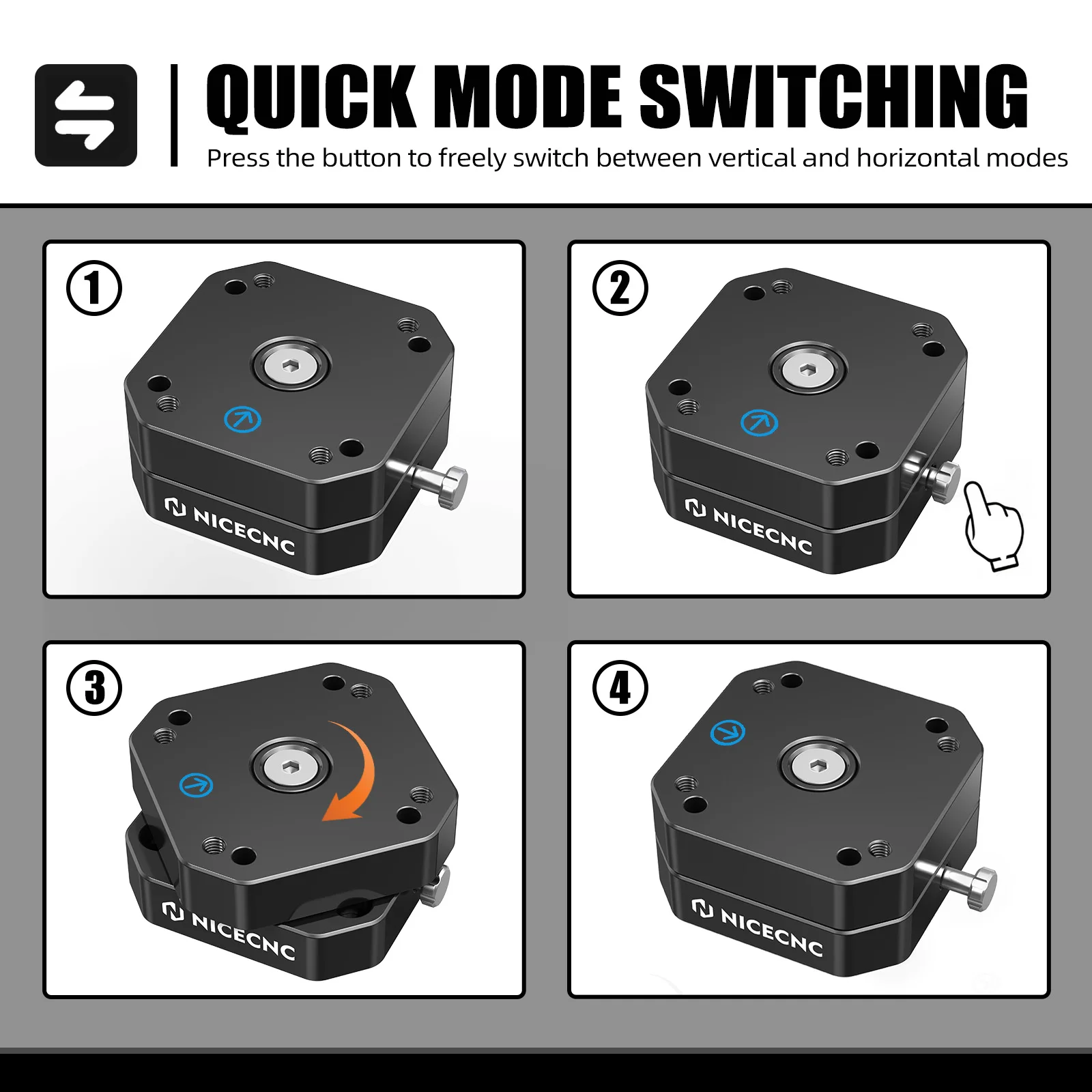 Universal For KTM EXC Beta RR Husqvarna TE GasGas EC Sherco SE-R SER TM Racing MX EN Motorcycle Rotatable GPS Mount AMPS Bracket