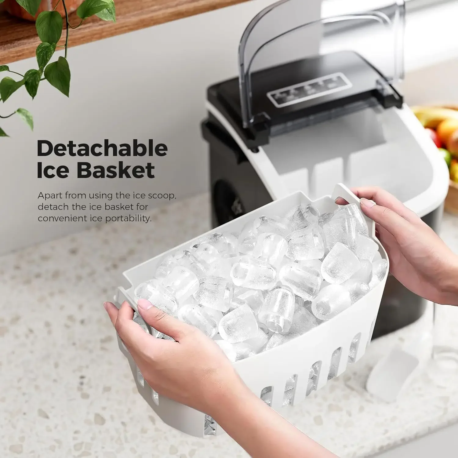 r Home, Office, Bar, Portable Ice Maker for Camping, Parties, RVs, Countertop Ice Maker with Fast Ice Making Capability,Compact