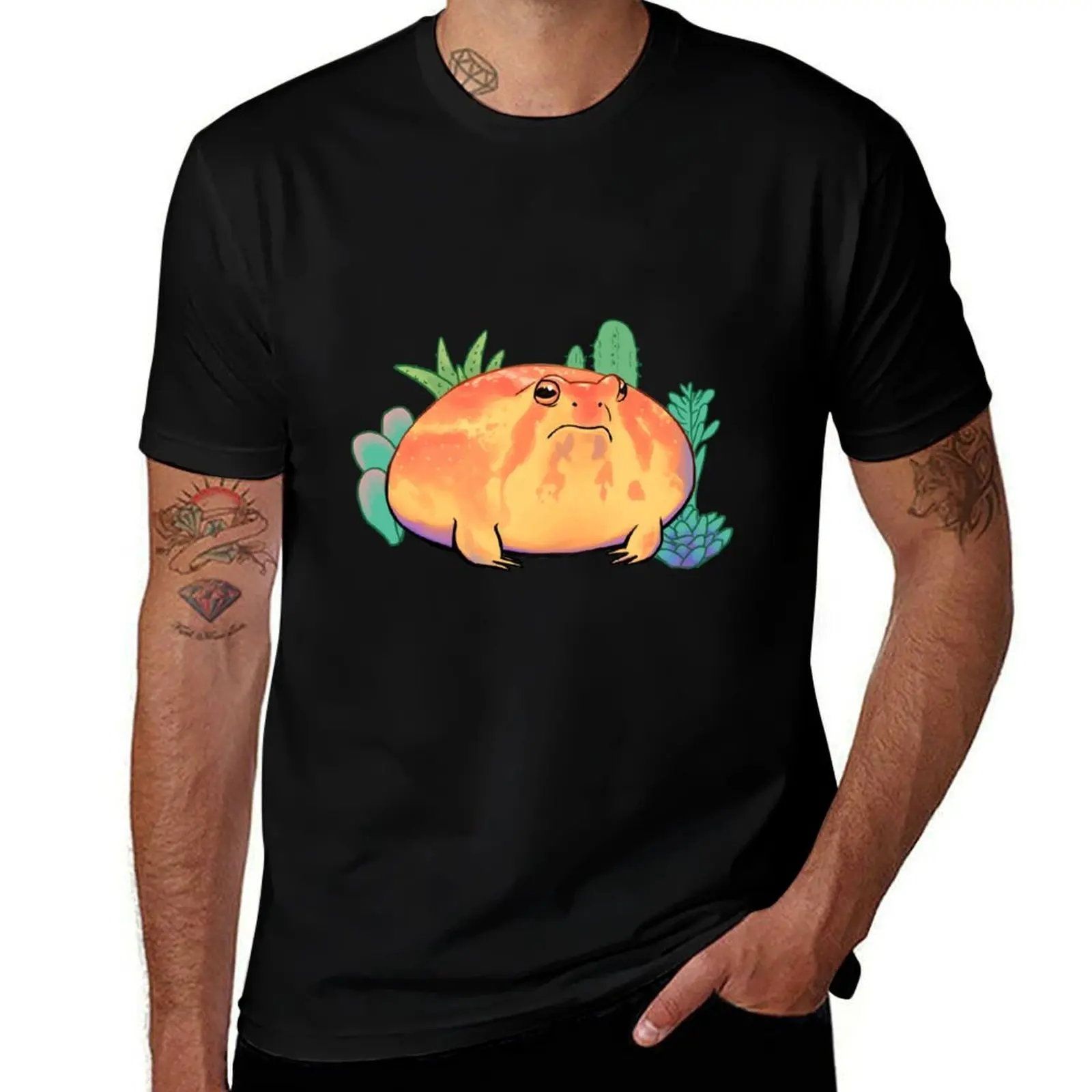 Succulent frog T-Shirt Creative Graphic Tee Shirt T-Shirt